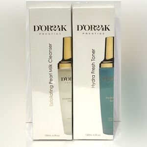 D’or24k Exfoliating Pearl Milk Cleanser/Hydra Fresh Toner 120 ml ea New &amp Set